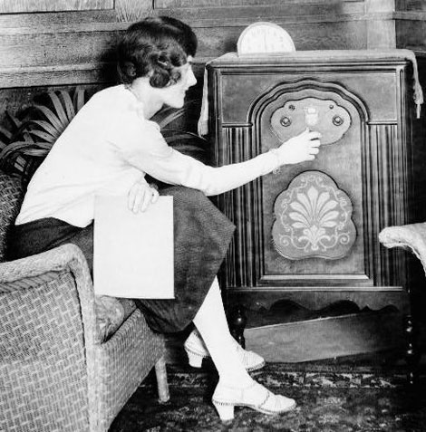 woman radio
